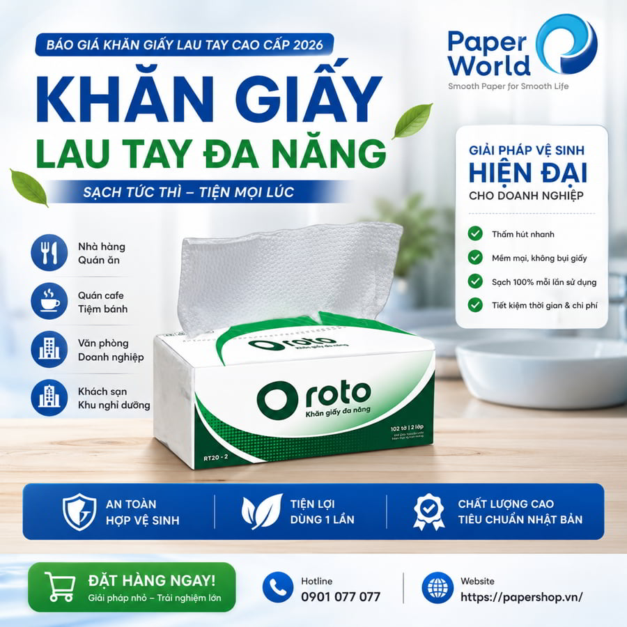 Báo giá khăn giấy lau tay mới nhất