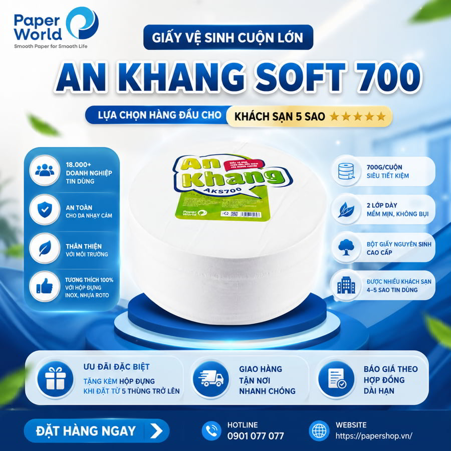 Trên thị trường hiện nay có rất nhiều thương hiệu cung cấp giấy vệ sinh cuộn lớn, nhưng không phải loại nào cũng đạt chuẩn để sử dụng trong môi trường khách sạn 5 sao. 