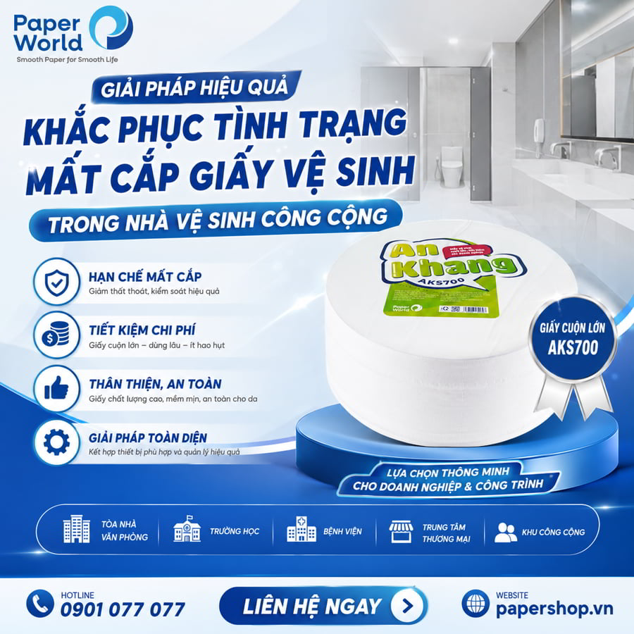 Cách khắc phục tình trạng mất cắp giấy vệ sinh trong nhà vệ sinh công cộng