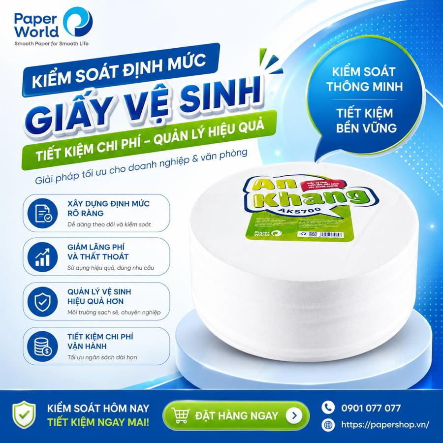 Cách kiểm soát định mức sử dụng giấy vệ sinh hàng tháng
