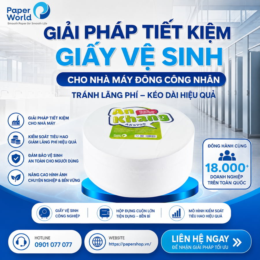 Giải pháp tiết kiệm giấy vệ sinh cho nhà máy đông công nhân