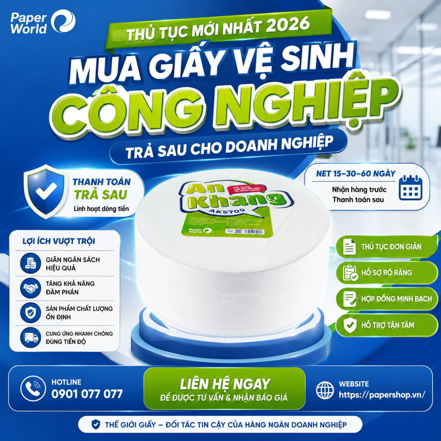 Thủ tục mua giấy vệ sinh công nghiệp trả sau cho doanh nghiệp