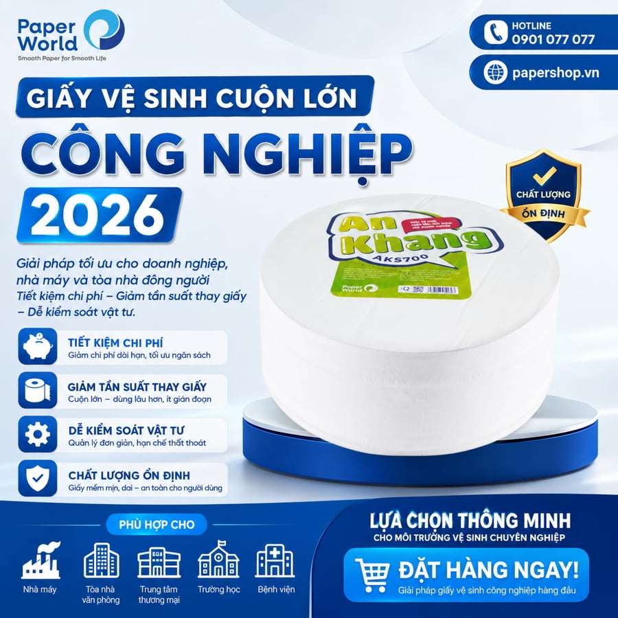 Ưu nhược điểm của việc sử dụng giấy vệ sinh cuộn lớn công nghiệp