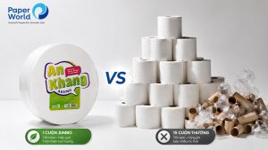 So Sánh Định Lượng Giấy Vệ Sinh Cuộn Lớn An Khang Và Giấy Cuộn Nhỏ
