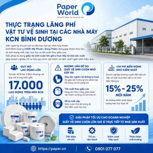 Thực trạng lãng phí giấy vệ sinh tại các khu công nghiệp ở Bình Dương