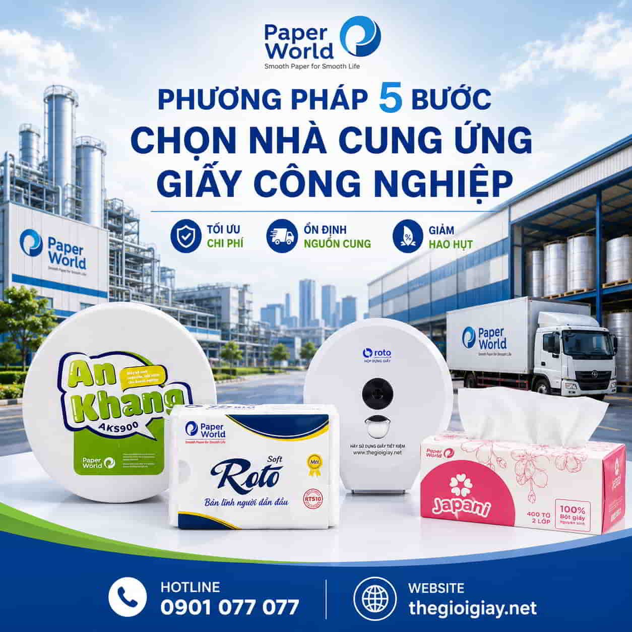 Phương pháp 5 bước chọn nhà cung ứng giấy công nghiệp B2B tối ưu chi phí từ Paper World